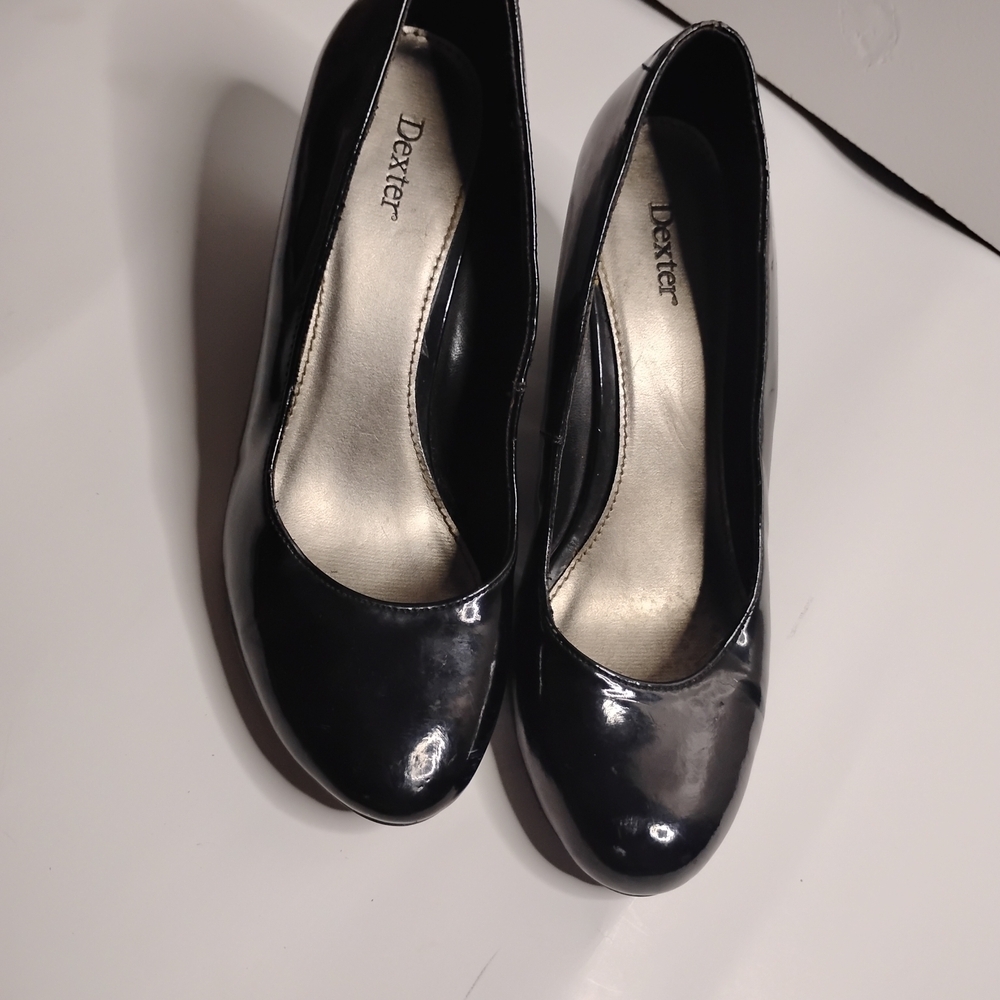 Dexter Women's Glossy Black Heels - Picture 1 of 6
